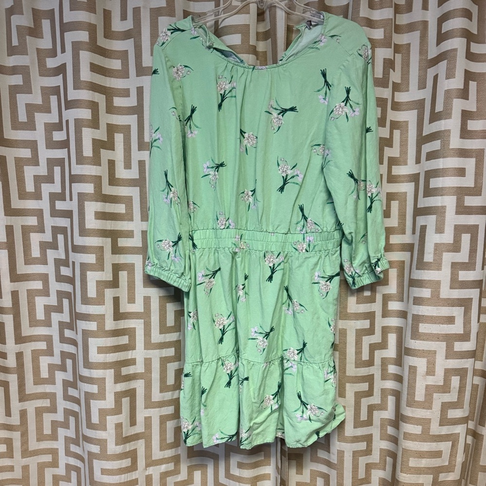 LOFT Mint Green Floral Dress